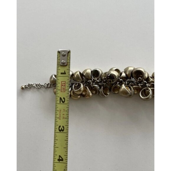 Vintage Lia Sophia Bracelet CHA CHA CHA Chunky Brushed Gold Tone Links Sz 7” - Picture 9 of 14